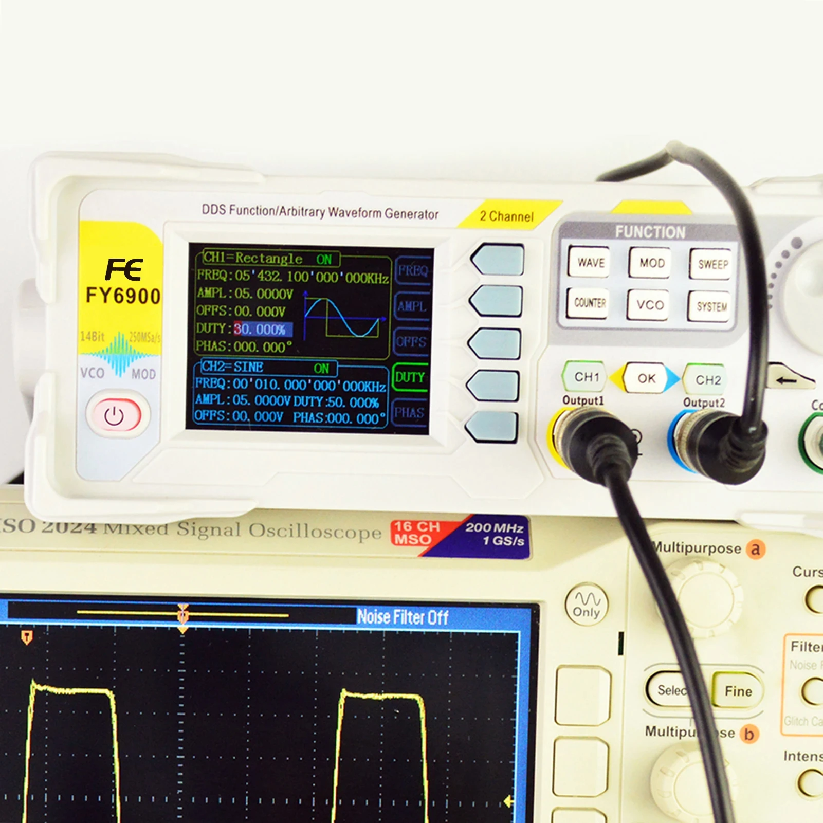 Function Arbitrary Waveform Generator - Generator sygnałów fali, generator impulsów FY6900