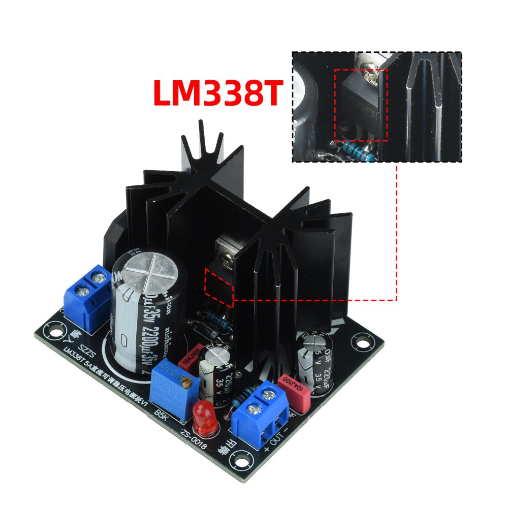 Linear Lab Power Supply Adjustable - Moduł liniowego regulowanego stabilizatora napięcia LM338T,