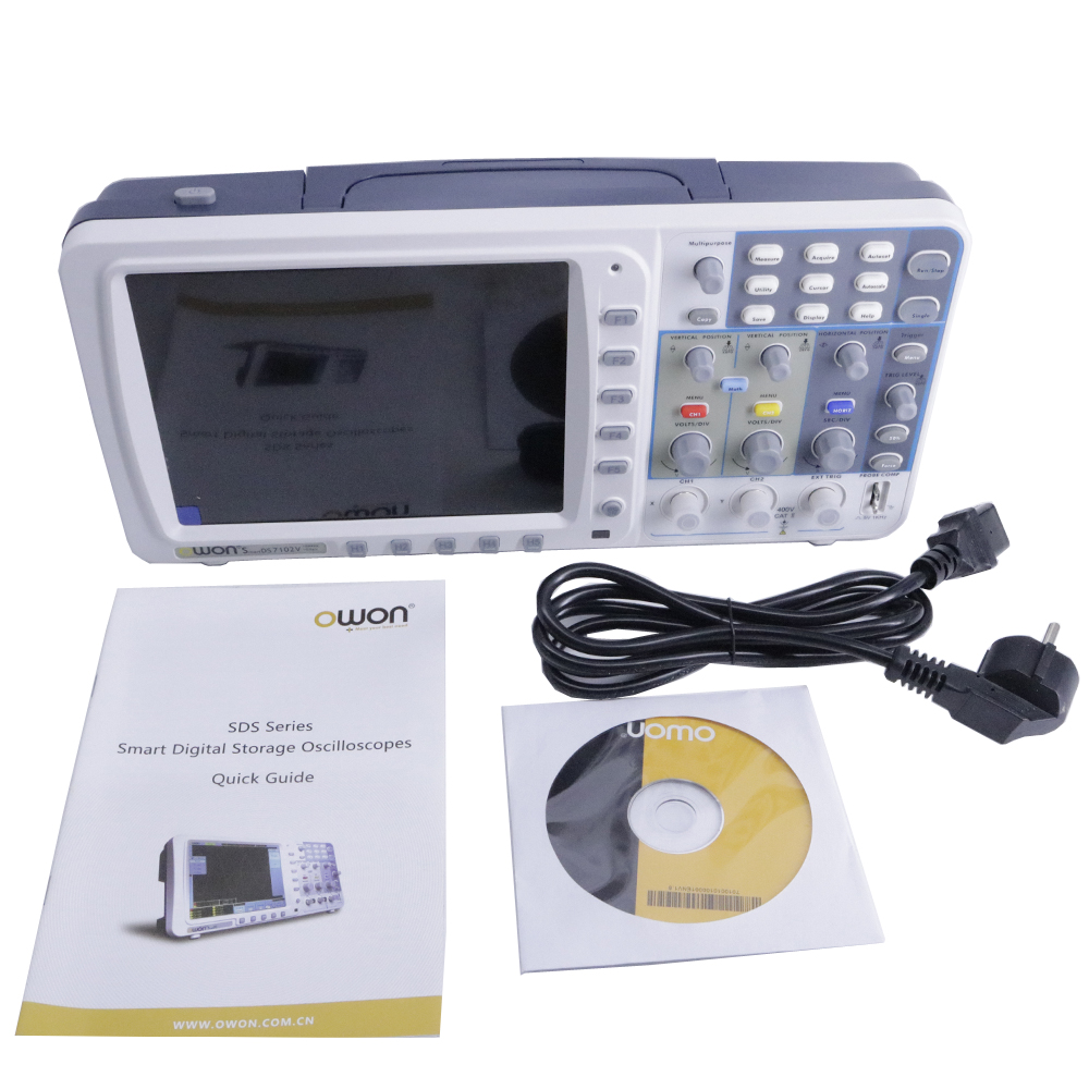 Digital Storage Oscilloscope 100Mhz - Oscyloskop cyfrowy OWON SDS7102, 100 MHz,
