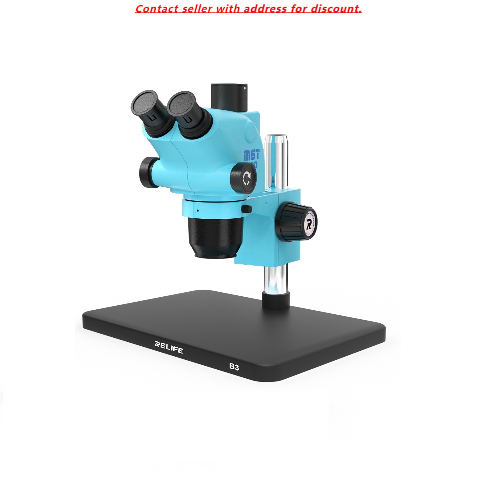Stereo Trinocular Microscope Pcb - Mikroskop stereoskopowy trójokularowy HD RELIFE RL-M6T
