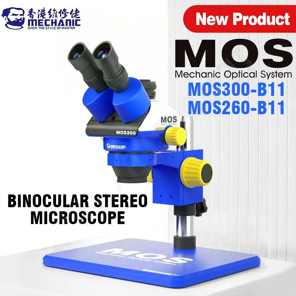 Stereo Trinocular Microscope Pcb - Mikroskop stereoskopowy dwu/o trójokularowy MECHANIC MOS260-B11/MOS300-B11HD
