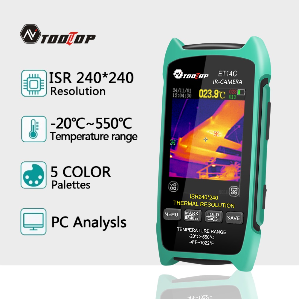 Thermal Imaging Camera Pcb Repair - Kamera termowizyjna TOOLTOP ET14C, przenośna, z