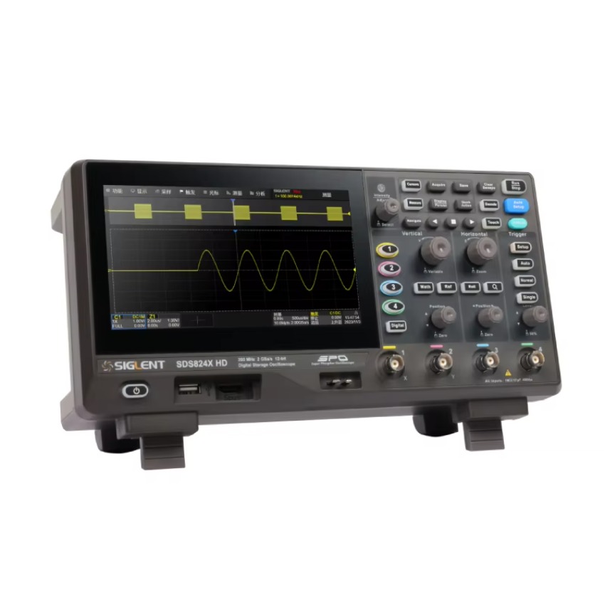 Digital Storage Oscilloscope 100Mhz - Oscyloskop cyfrowy SIGLENT SDS802XHD/SDS812XHD, 12-bitowy, próbkowanie