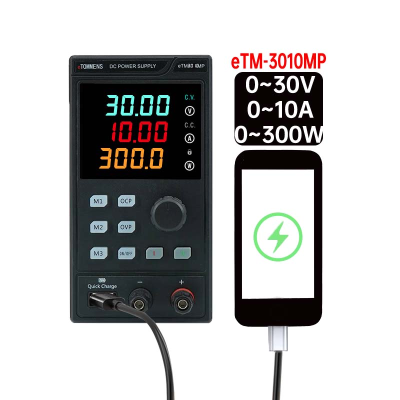 Programmable Dc Power Supply 30V 10A - ETOMMENS 30V 10A 300W ETM-3010MP Regulowany