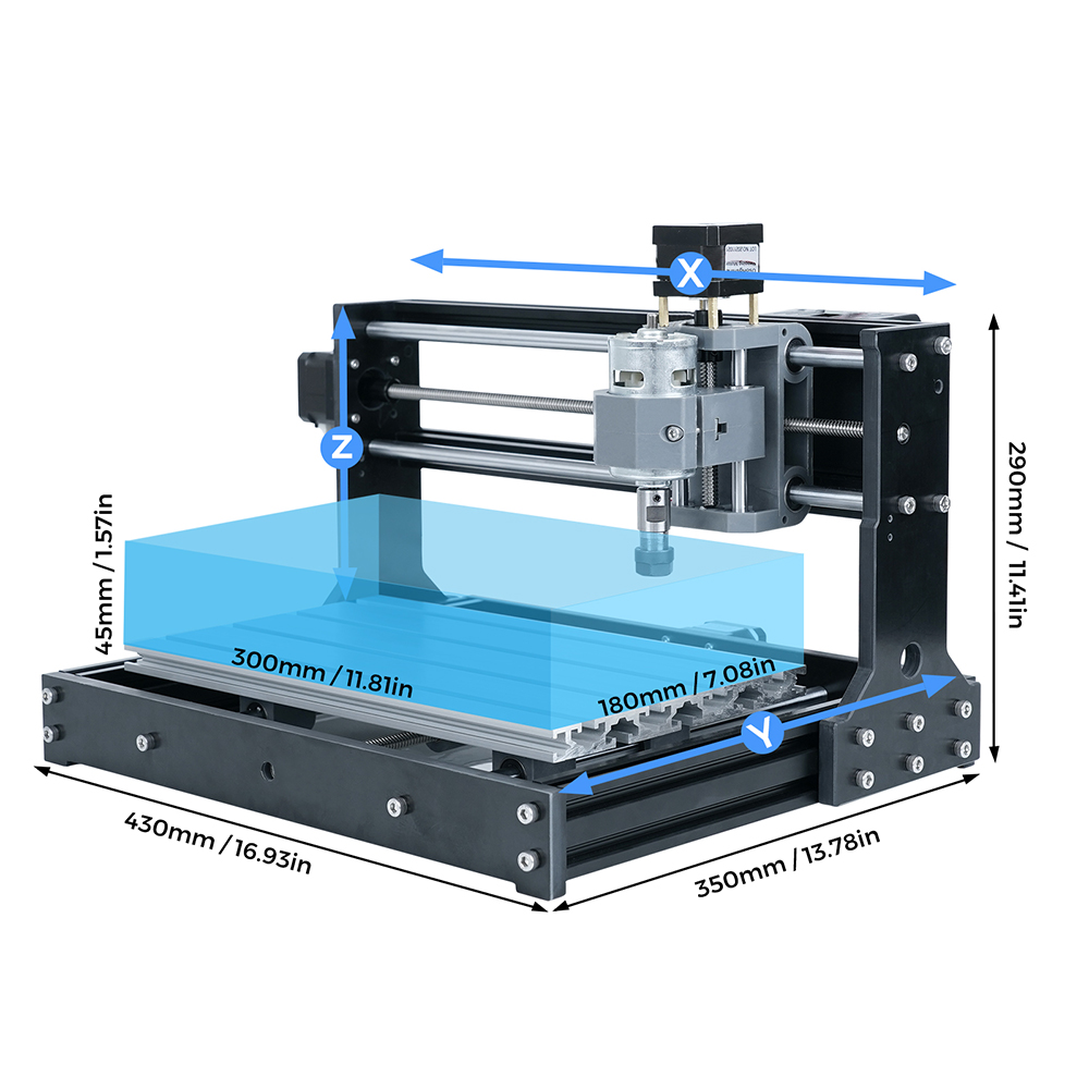Frezarka CNC TWOTREES 3018 Min – Mini Laser Engraver Cnc Router recenzja i cena