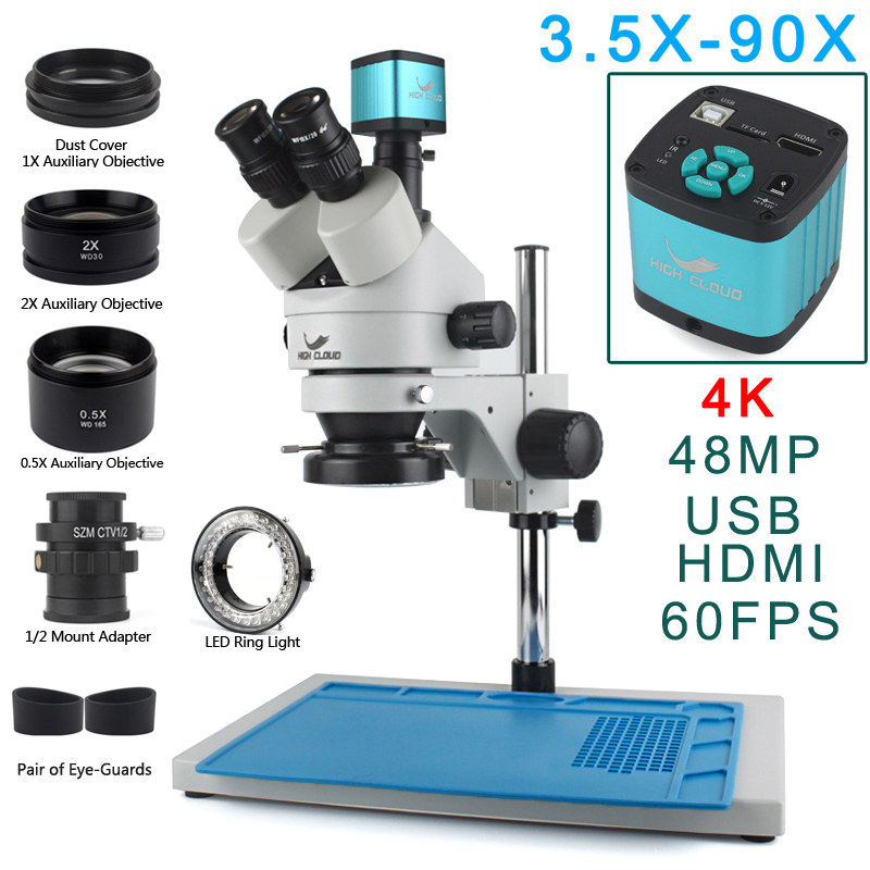 3.5X-90X Simul-Focal Stereo Tr – Stereo Trinocular Microscope Pcb recenzja i cena
