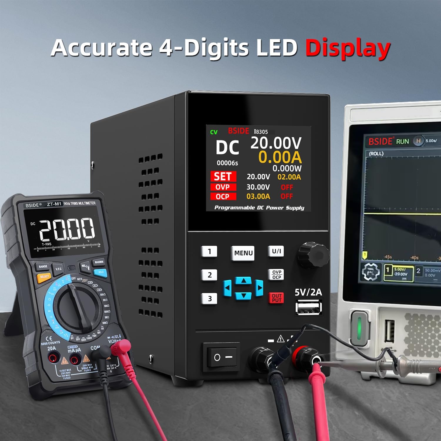 BSIDE DC laboratoryjny zasilac – Programmable Dc Power Supply 30V 10A recenzja i cena