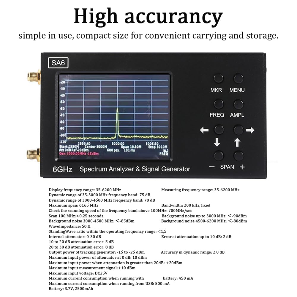 Analizator widma SA6 6GHz |    – Signal Generator Spectrum Analyzer recenzja i cena