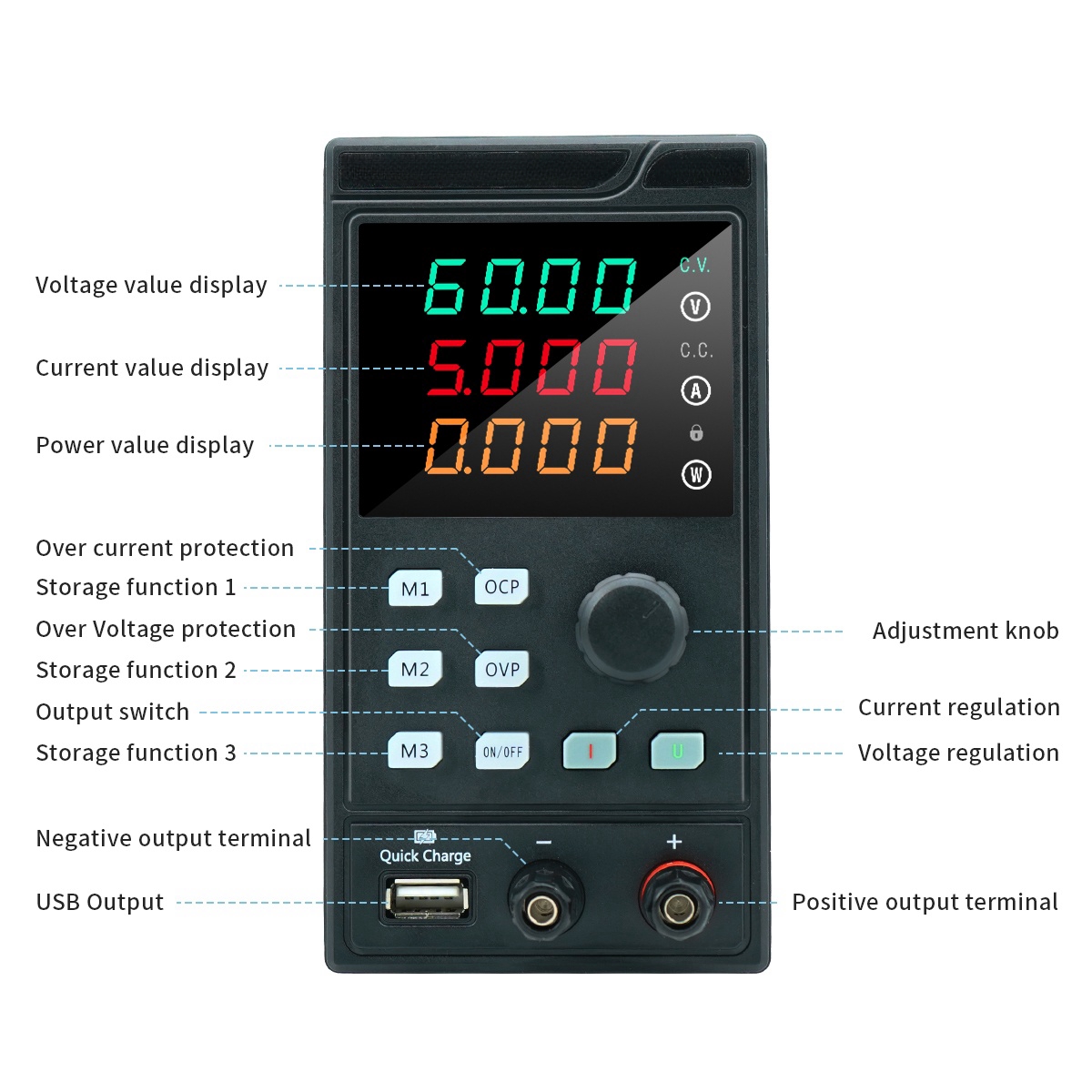 MYAMI 30V 32V 10A z USB/RS485  – Programmable Dc Power Supply 30V 10A recenzja i cena