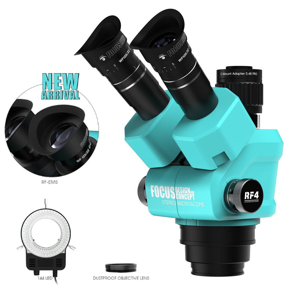 Mikroskop trójokularowy RF4 RF – Stereo Trinocular Microscope Pcb recenzja i cena