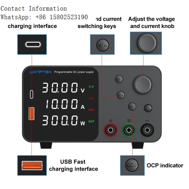 Zasilacz laboratoryjny TPS3010 – Programmable Dc Power Supply 30V 10A recenzja i cena